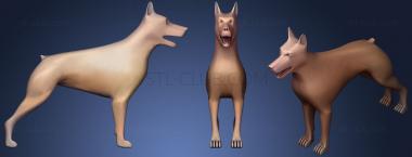 3D модель Собака-доберман (STL)